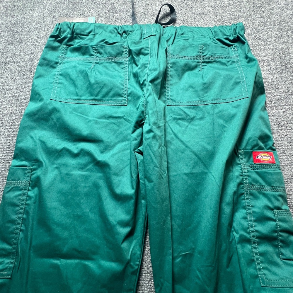 Dickies Gen Flex Scrub Pants Hunter Green Stretch Cargo Utility Medium - Picture 9 of 11